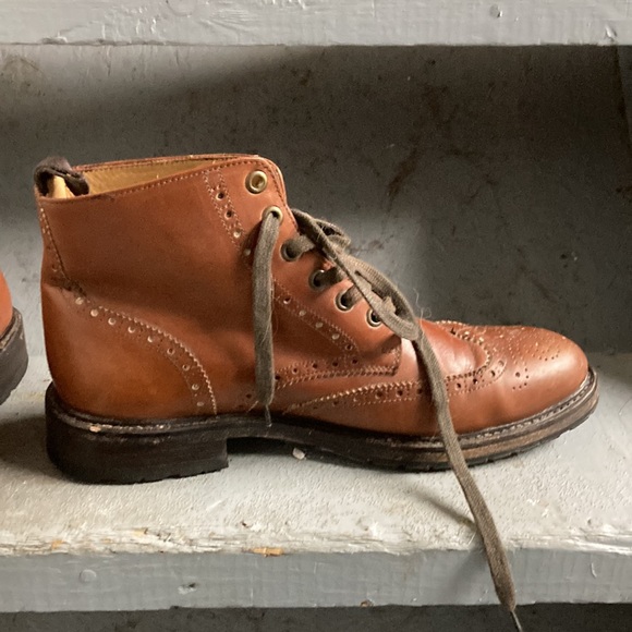 Russel and Brinkley Real Brown Leather Dress Boots - Picture 2 of 3